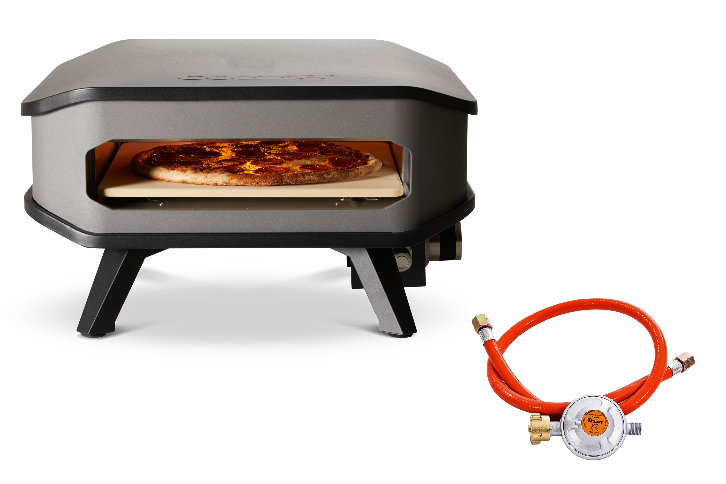 Cozze 13“ Pizzaofen Gas inkl. Druckminderer mit Schlauch