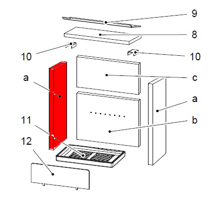 Haas+Sohn Pinus 218.17 Pierre de paroi côté à gauche