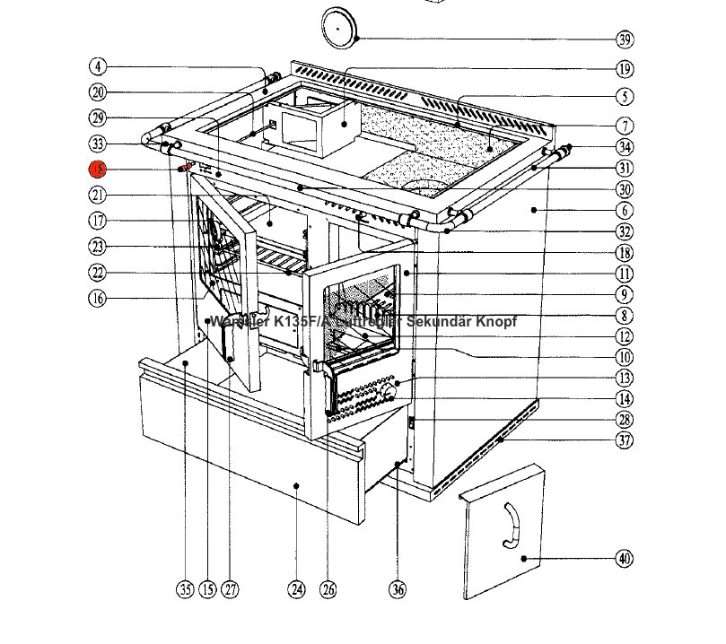 Wamsler K135F/A bouton de  secondaire déflecteur d'air