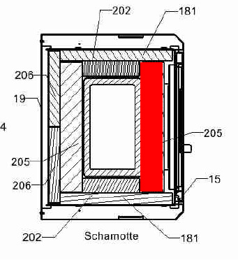 Haas+Sohn Pico 286.12 Pierre de sole à l’avant pierre de la chambre de combustion
