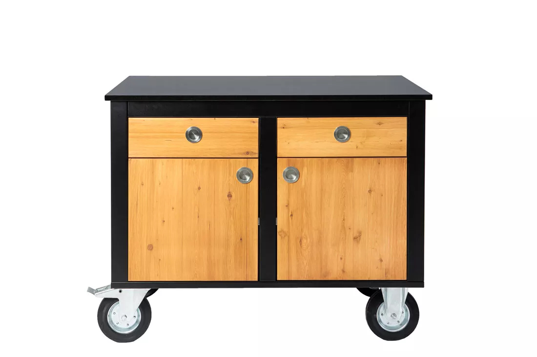 Der Merklinger Outdoor Modul "Vroni" (2 Schubladen + 2 Türen m. Ablage)