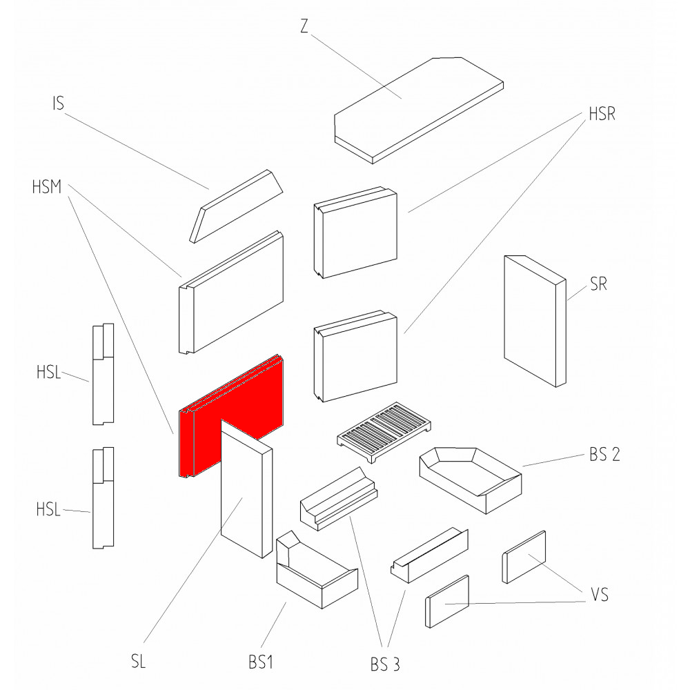 Haas+Sohn Komfort 180.18 pierre de foyer en bas