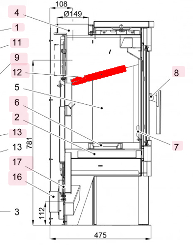 Haas+Sohn Rubus 295.15  Déflecteur pierre déflecteur de fumée