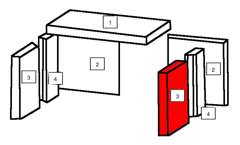 Wamsler Mono Seitenstein rechts vorne Schamottestein
