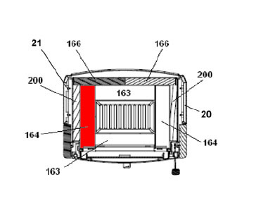 Haas+Sohn Moers 306.15 Pierre de sole à gauche pierre de la chambre de combustion