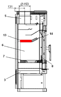Haas+Sohn Modena 305.15 Zugumlenkung hinten Prallplatte